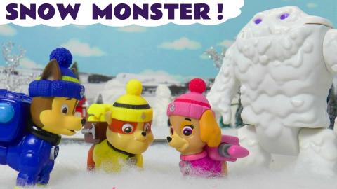 Paw Patrol Snow Monster Rescue with the Mighty Pups