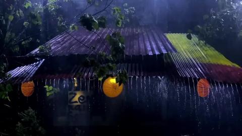 HEAVY RAIN on TIN ROOF for DEEP SLEEP 