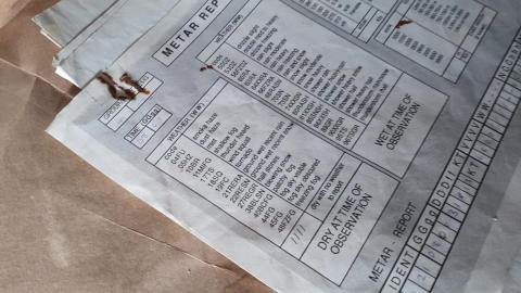 OLD DOCUMENTS FOUND IN ABANDONED WAR BUNKER...