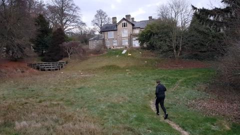 WE APPROACH CREEPY HAUNTED ABANDONED MANOR...