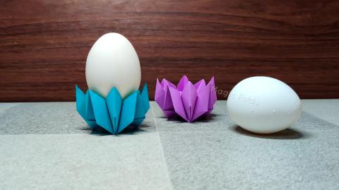 How to make Origami Egg Holder | Origami tutorial | Paper...