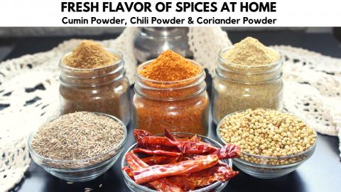 Fresh Flavor of Spices at home_Cumin Powder_ Coriander Po...