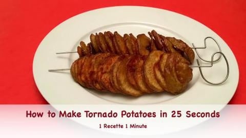 How to Make Tornado Potatoes in 25 Seconds / Food Hacks