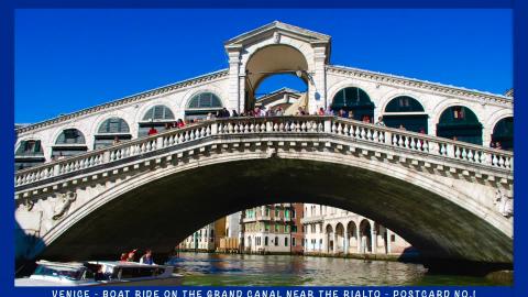 A Nice Boat Ride in Venice near the Rialto Bridge / Disco...