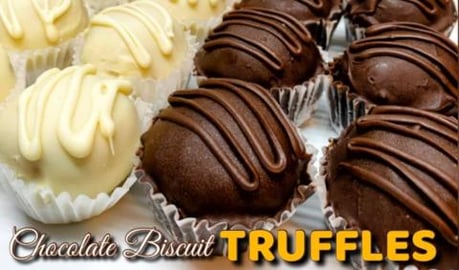 How to make Chocolate Biscuit Truffles | White & Dark Cho...