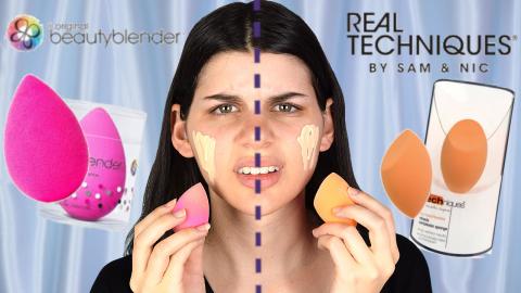 WHICH ONE'S BETTER?! Beauty Blender VS Real Techniques Sp...