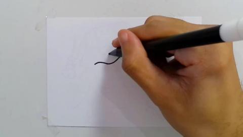Drawing Graffiti dog-with-angry-expression-holding-bone-s...