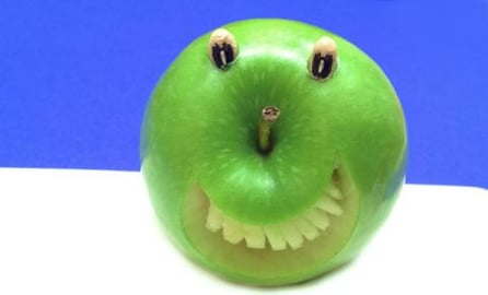 How to Make a Smiling Apple / Fun Food for Kids
