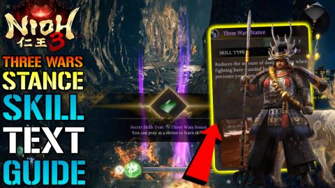 Nioh 3: "Three Wars Stance" Skill Text Guide! Reduces Dam...