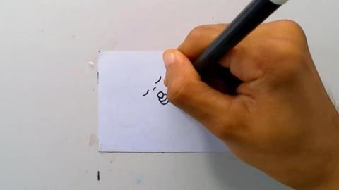 Drawing cute baby sleeping cloud pillow cartoon shorts