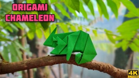 Origami Chameleon | Origami tutorial | Paper craft