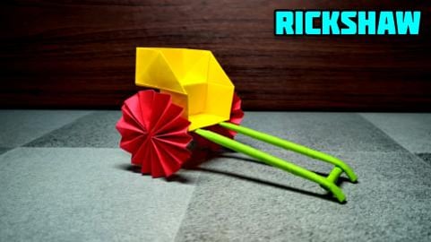 Origami Rickshaw | Origami tutorial | Paper craft