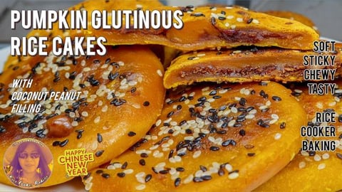 Pumpkin Glutinous Rice Cake | Chinese New Year Dessert Id...
