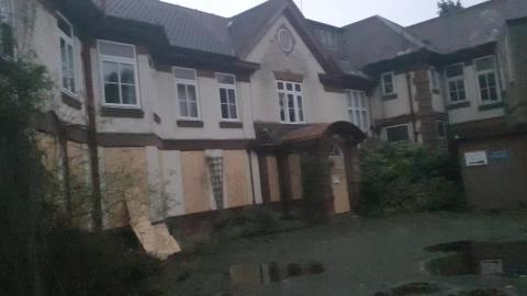 Creepy haunted house...