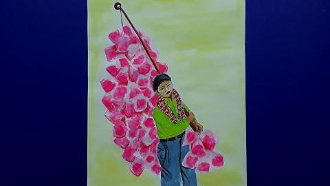 Cotton Candy Seller | Sumana's Artwork
