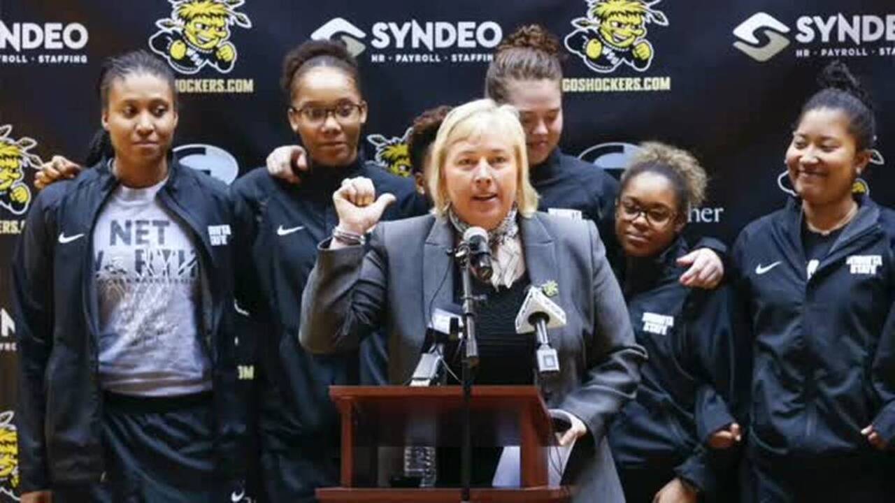 Wichita State introduces former UTEP women's basketball coach Keitha Adams  at Koch Arena | The Wichita Eagle