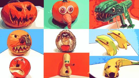 Fun Fruit & Vegetable Carving Ideas / Comics Version