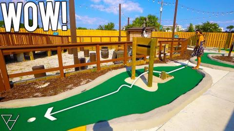 Awesome INTERACTIVE Mini Golf Course! - Hole In One and A...