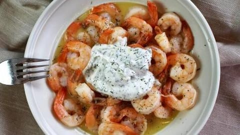 Delicious Butter Poached Shrimp