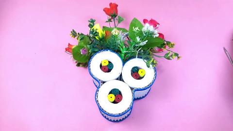 Newspaper Craft Idea - Flower Vase