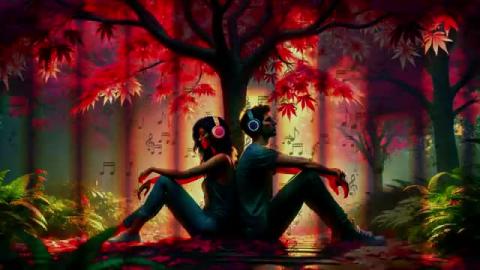 Relaxing song, forest couple