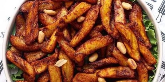 Spicy sweet fried plantains recipe.
