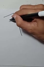 Drawing Grafity Letter V #shorts