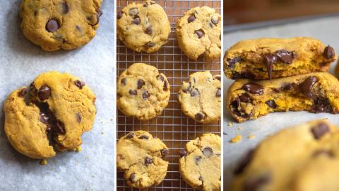 Simple Pumpkin Chocolate Chip Cookies | SweetTreats