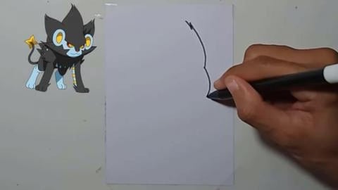 Drawing Pokemon LUXRAY #shorts