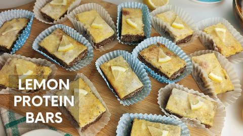 Protien Lenon Bars | Healthy Lemon Bar Recipe