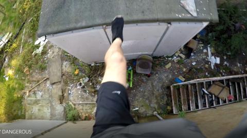 MY POV DANGEROUS ROOF CLIMBING 