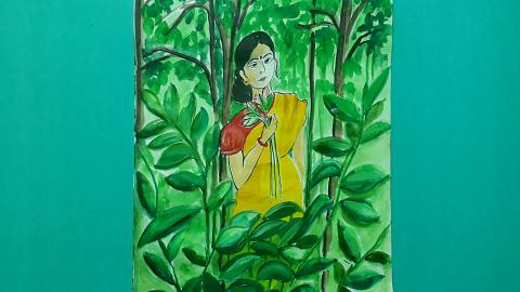 Village Lass | Sumana's Artwork