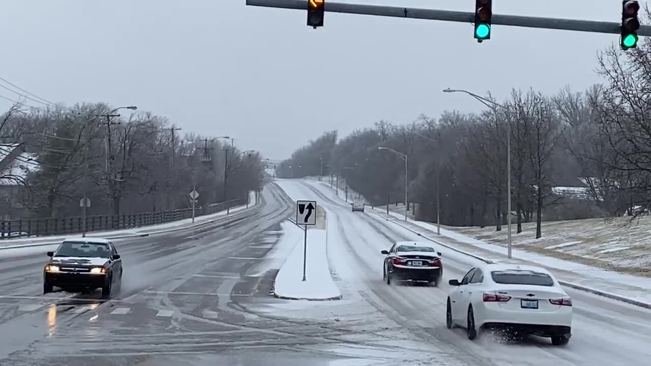 Man o'War Boulevard conditions after February winter storm Lexington