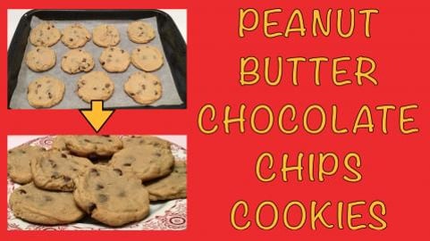 Soft and Chewy Peanut Butter Chocolate Chips Cookies / De...