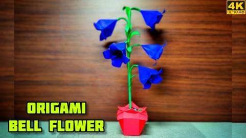 Origami Bellflower | Origami Flower | Origami tutorial | ...