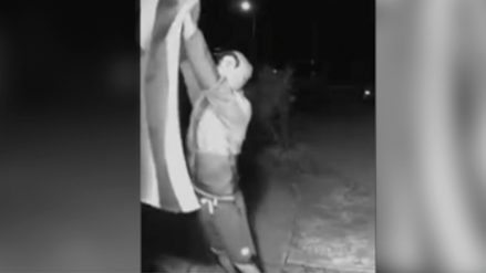 Video shows man slicing Israeli flag in Davis CA hate crime incident