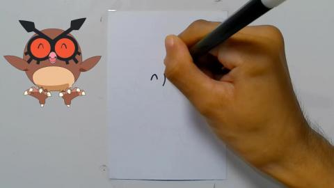 Drawing Pokemon Hoothoot