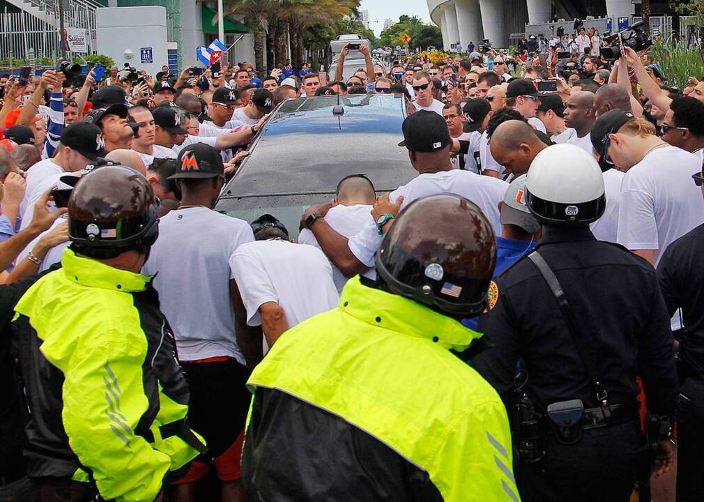 Fans Gather at Marlins Park for Jose Fernandez's Final Departure in  Motorcade Procession - ABC News