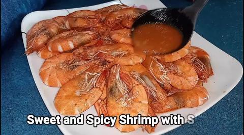 TasteHF102 _ HOW TO COOK SWEET & SPICY SHRIMP WITH SPRITE...