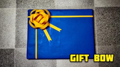 Origami Gift Bow | Decoration items | Origami tutorial | ...