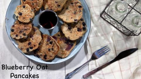 Blueberry Oat Pancakes