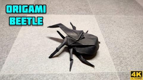 How to make Origami Beetle |  Origami Hercules Beetle | P...