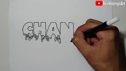 Drawing Graffiti text CHANGE