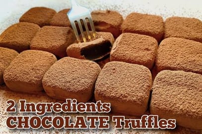 2 Ingredients Condensed Milk Chocolate Truffles Recipe
