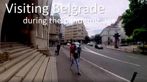 One shot virtual walk in the empty Serbian Street (Aug 20...