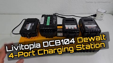 Livitopia DCB104 4 Port DeWalt Battery Charger Unboxing T...