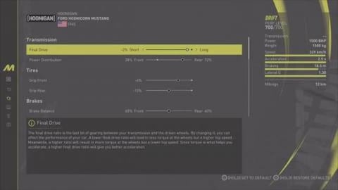 Best Drift Setting_Tune Hoonigan Ford Hoonicorn Mustang C...