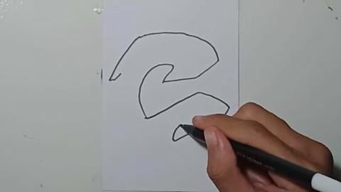 Drawing Grafity Letter  C V3 Colour
