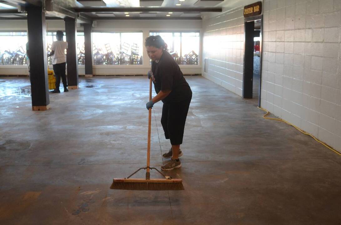 Hudson's on Hilton Head adds concrete floors to make cleanup from