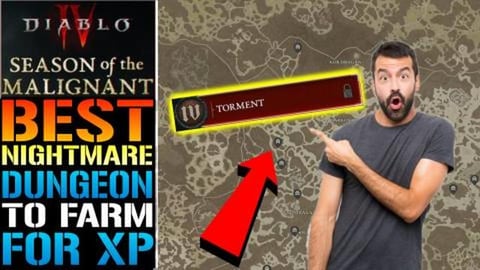 Diablo 4: BEST Nightmare Dungeon To FARM XP! In Season 1,...